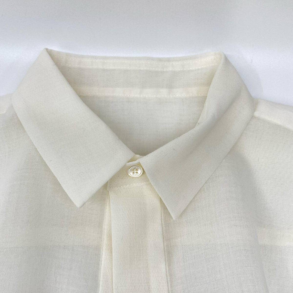 sacai 26ss 26-08506 white Wool Organza Shirt top