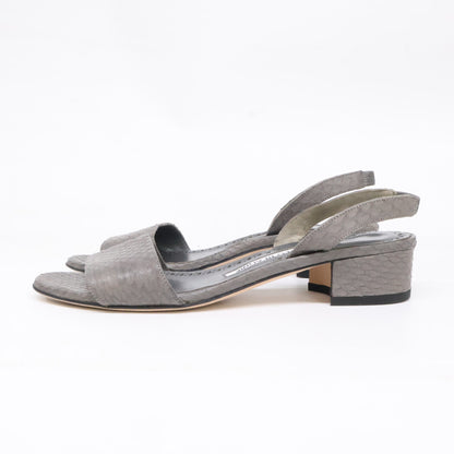 MANOLO BLAHNIK マノロブラニク PATOPIA パトピア パイソン スリングバック サンダル シューズ
