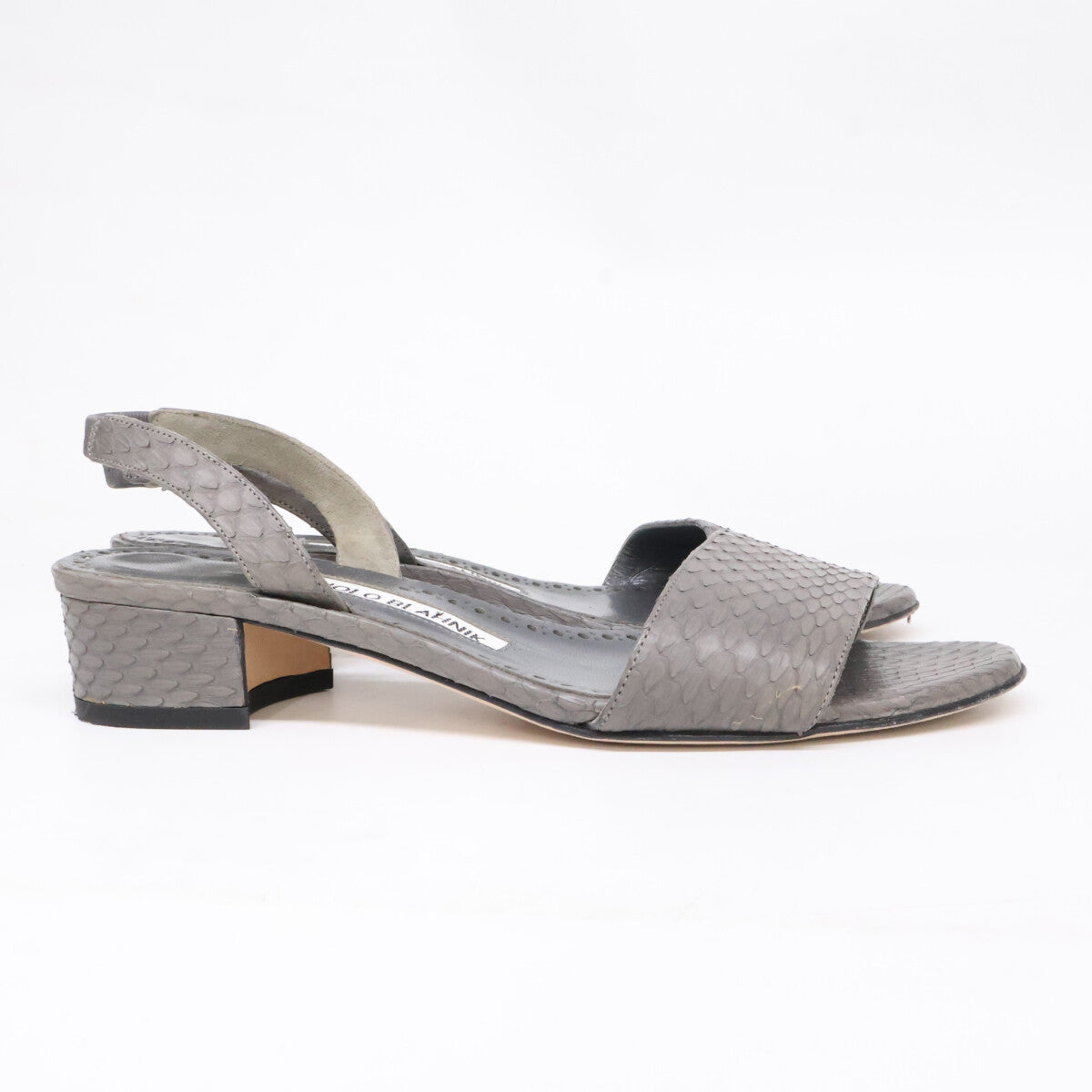 MANOLO BLAHNIK マノロブラニク PATOPIA パトピア パイソン スリングバック サンダル シューズ
