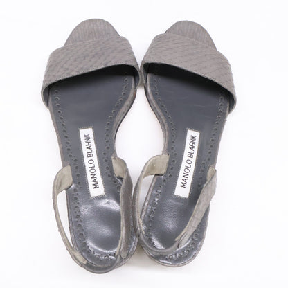 MANOLO BLAHNIK マノロブラニク PATOPIA パトピア パイソン スリングバック サンダル シューズ