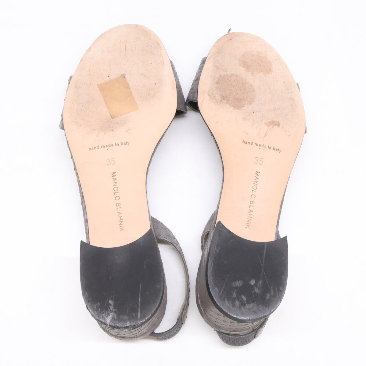MANOLO BLAHNIK マノロブラニク PATOPIA パトピア パイソン スリングバック サンダル シューズ