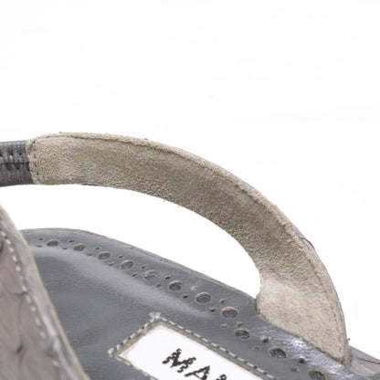 MANOLO BLAHNIK マノロブラニク PATOPIA パトピア パイソン スリングバック サンダル シューズ