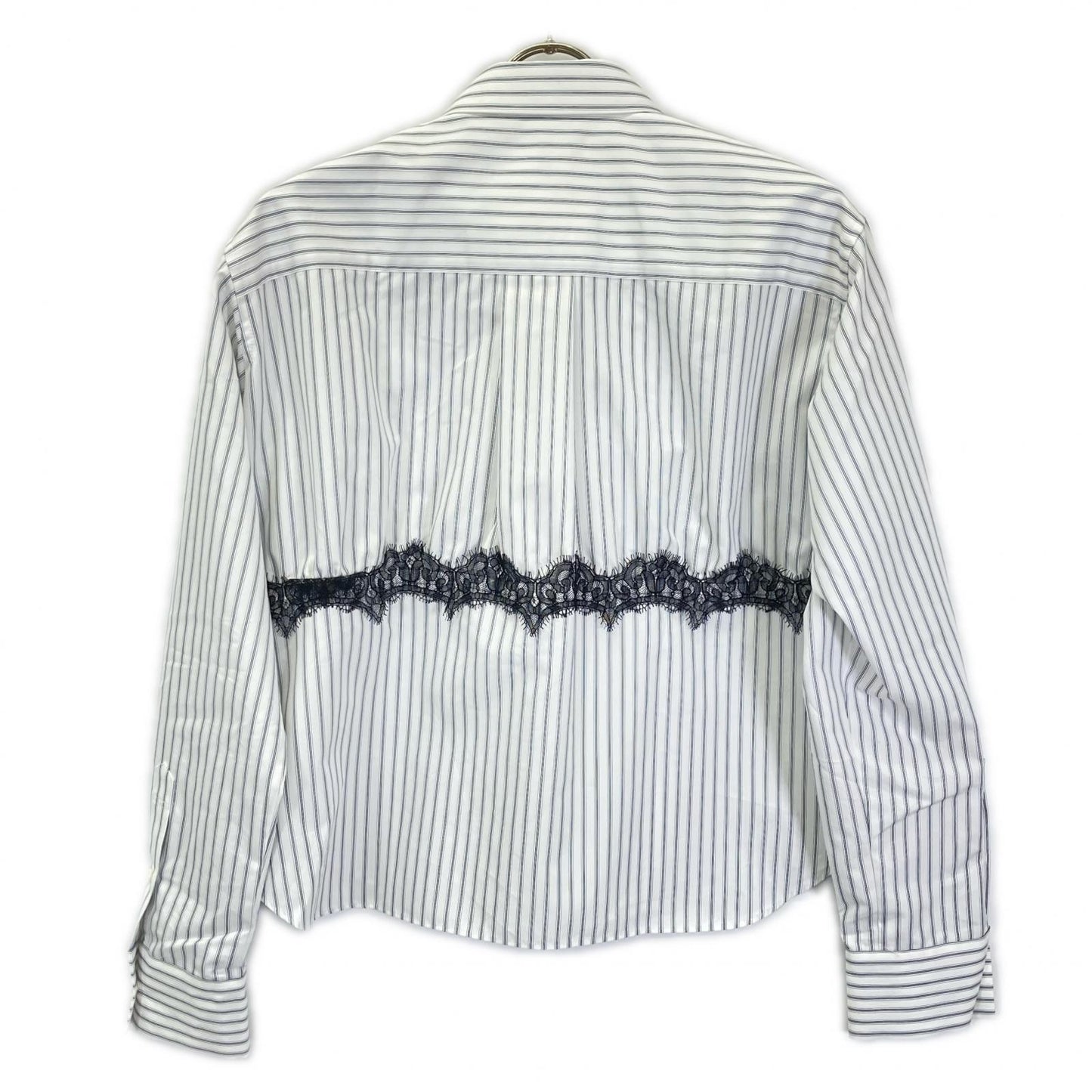 sacai サカイ 26SS 26-08539 ホワイト ストライプ レース Poplin Shirt シャツ トップス