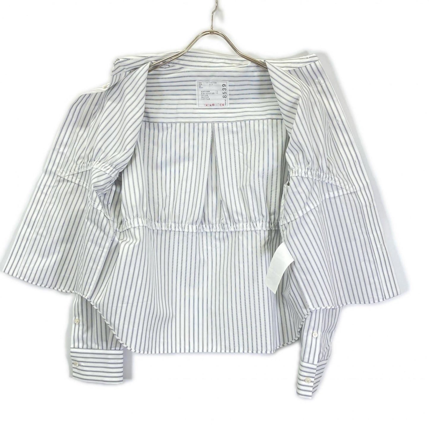 sacai サカイ 26SS 26-08539 ホワイト ストライプ レース Poplin Shirt シャツ トップス
