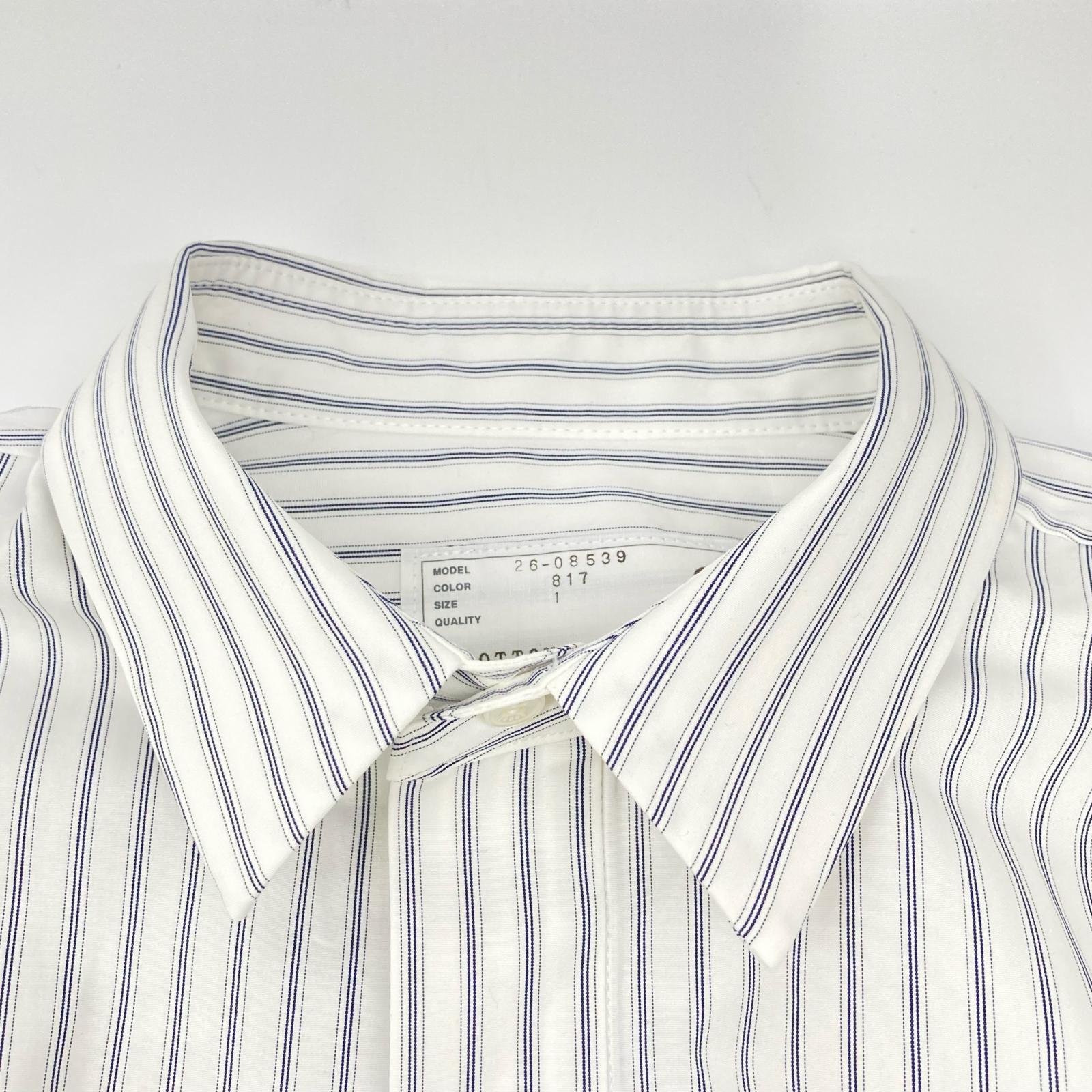 sacai サカイ 26SS 26-08539 ホワイト ストライプ レース Poplin Shirt シャツ トップス