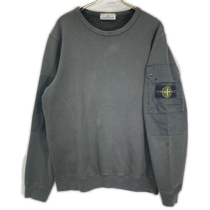 STONE ISLAND ストーンアイランド 811563920 グレー ワッペン 裏起毛 スウェット トレーナー トップス