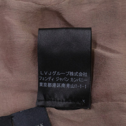 FENDI フェンディ 【美品】チンチラファーｘシルク フロントボタン ベスト