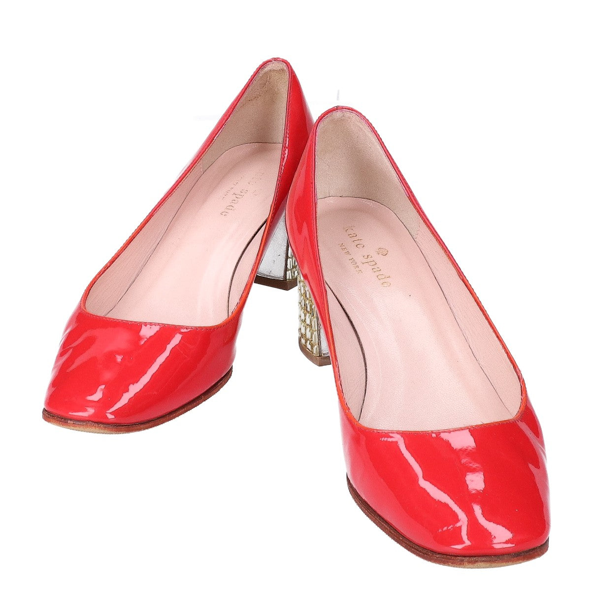 Kate spade ケイトスペード パテント チャンキーヒール パンプス シューズ