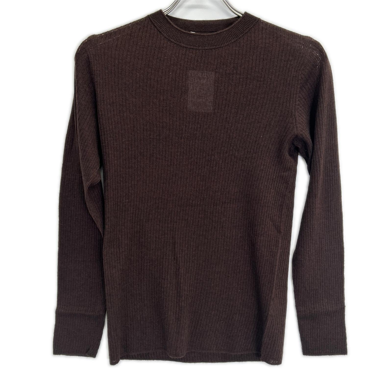 CASIMICO CASI-2608 bitter chocolate cashmere-silk knit top