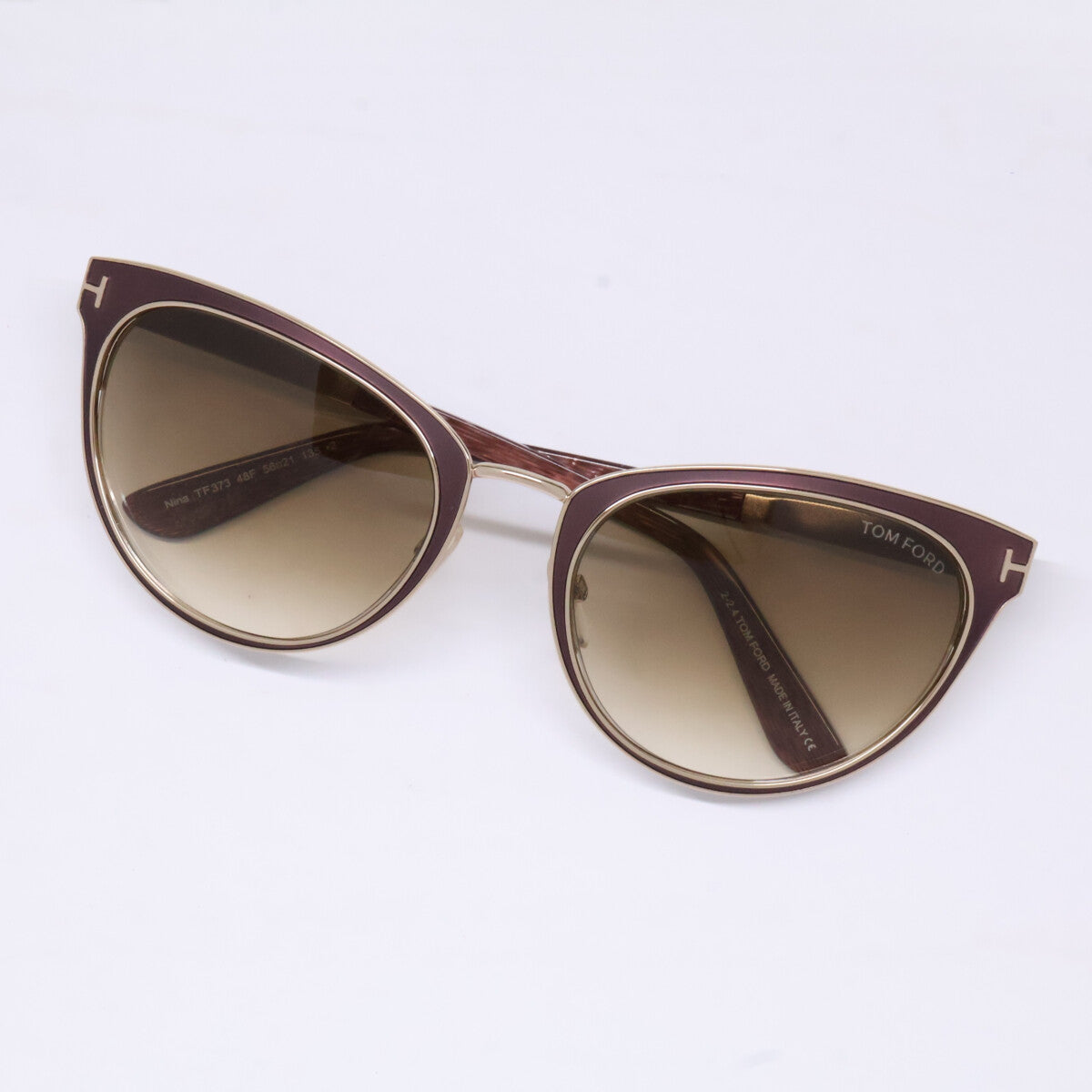 TOM FORD トムフォード TF373 48F Nina キャットアイシェイプ サングラス