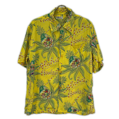 SUN SURF サンサーフ SS38312 イエロー レーヨン PINEAPPLE PASSION アロハシャツ トップス