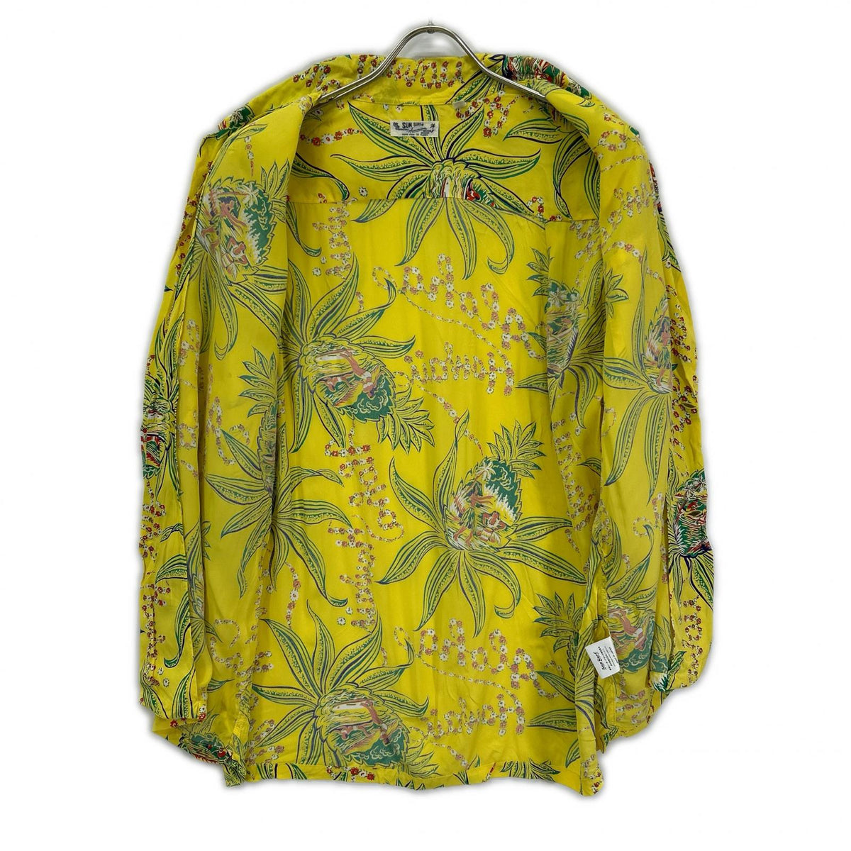 SUN SURF サンサーフ SS38312 イエロー レーヨン PINEAPPLE PASSION アロハシャツ トップス