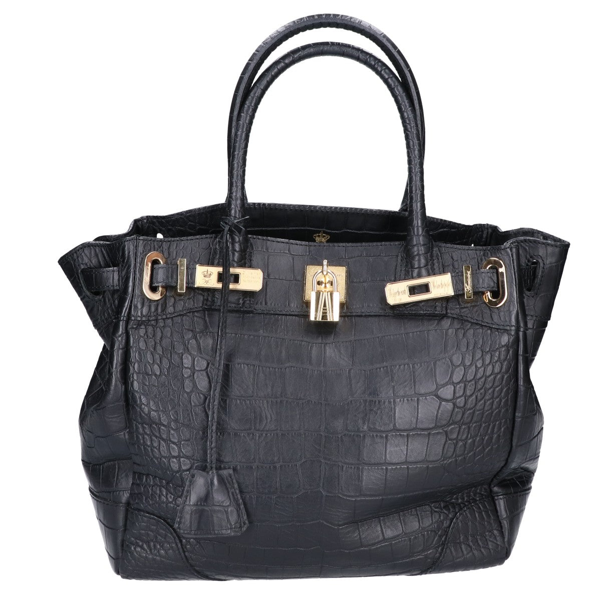 A.D.M.J. Accessoires De Mademoiselle ADMJ クロコ型押しレザー トートバッグ