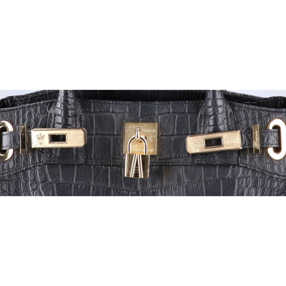 A.D.M.J. Accessoires De Mademoiselle ADMJ クロコ型押しレザー トートバッグ