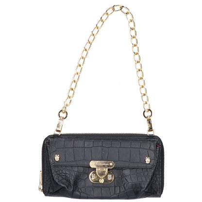 A.D.M.J. Accessoires De Mademoiselle ADMJ 【新品同様】型押しレザー チェーン ウォレットバッグ 長財布（小銭入れあり）