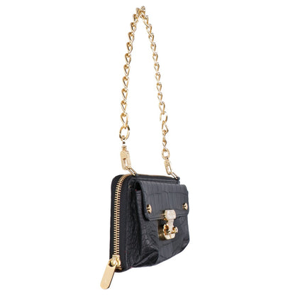 A.D.M.J. Accessoires De Mademoiselle ADMJ 【新品同様】型押しレザー チェーン ウォレットバッグ 長財布（小銭入れあり）