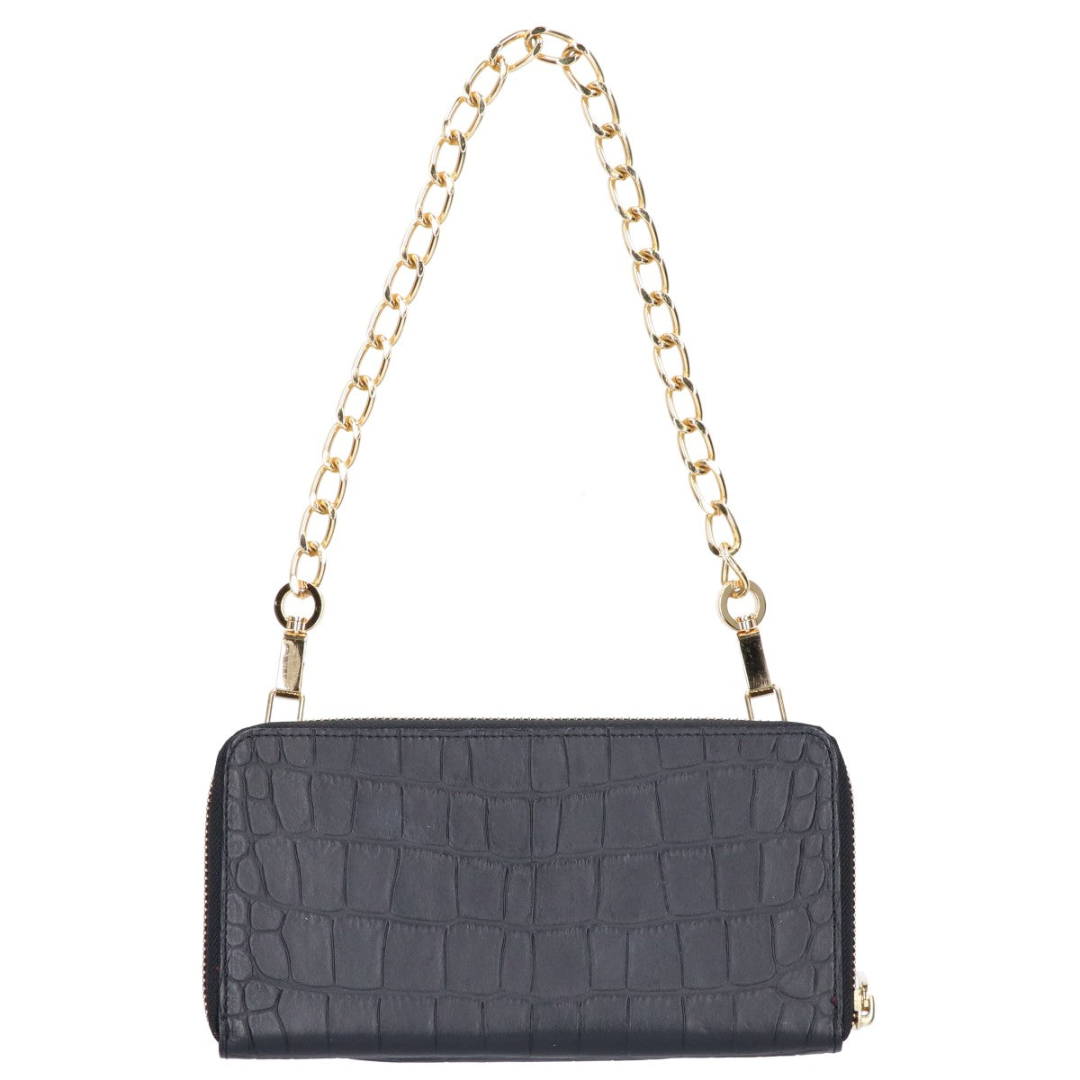 A.D.M.J. Accessoires De Mademoiselle ADMJ 【新品同様】型押しレザー チェーン ウォレットバッグ 長財布（小銭入れあり）