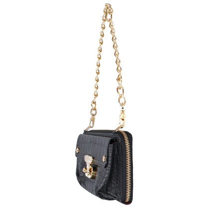 A.D.M.J. Accessoires De Mademoiselle ADMJ 【新品同様】型押しレザー チェーン ウォレットバッグ 長財布（小銭入れあり）