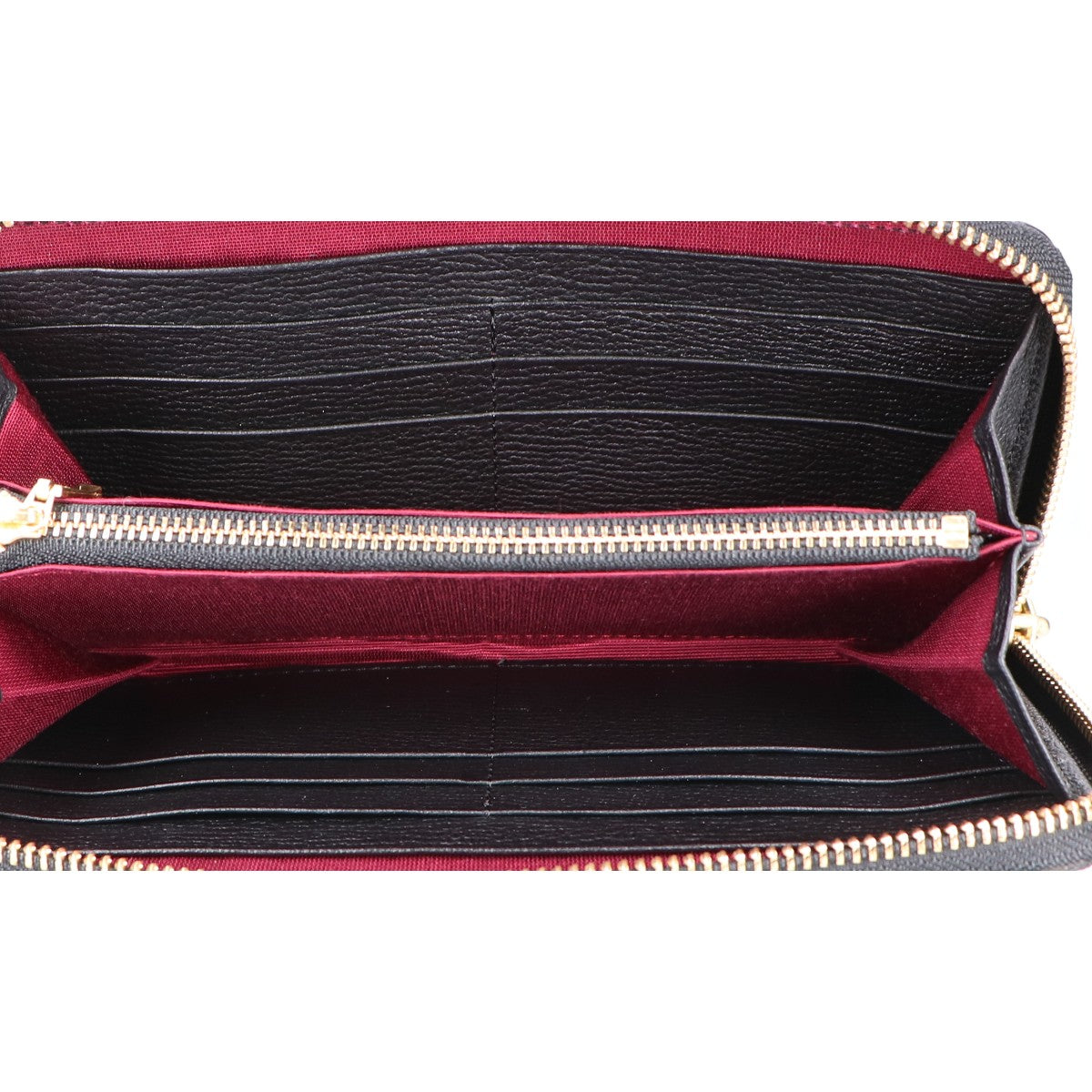 A.D.M.J. Accessoires De Mademoiselle ADMJ 【新品同様】型押しレザー チェーン ウォレットバッグ 長財布（小銭入れあり）