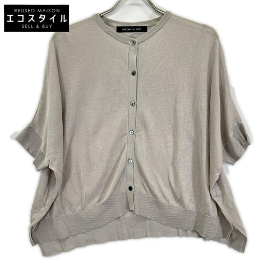 mizuiro ind Mizuiro ind 2-220041 Light gray high-gauge wide cardigan tops