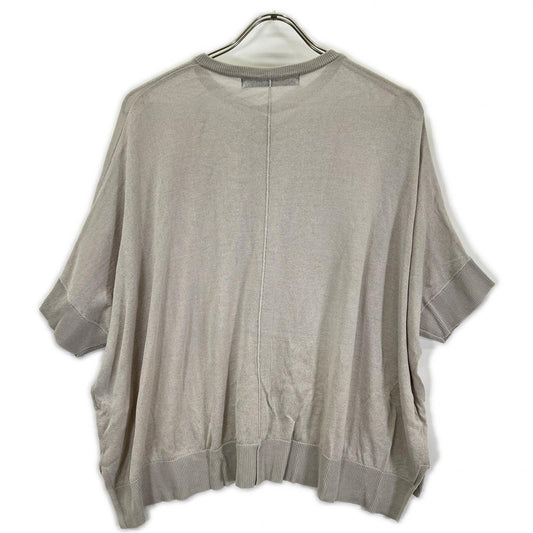 mizuiro ind Mizuiro ind 2-220041 Light gray high-gauge wide cardigan tops