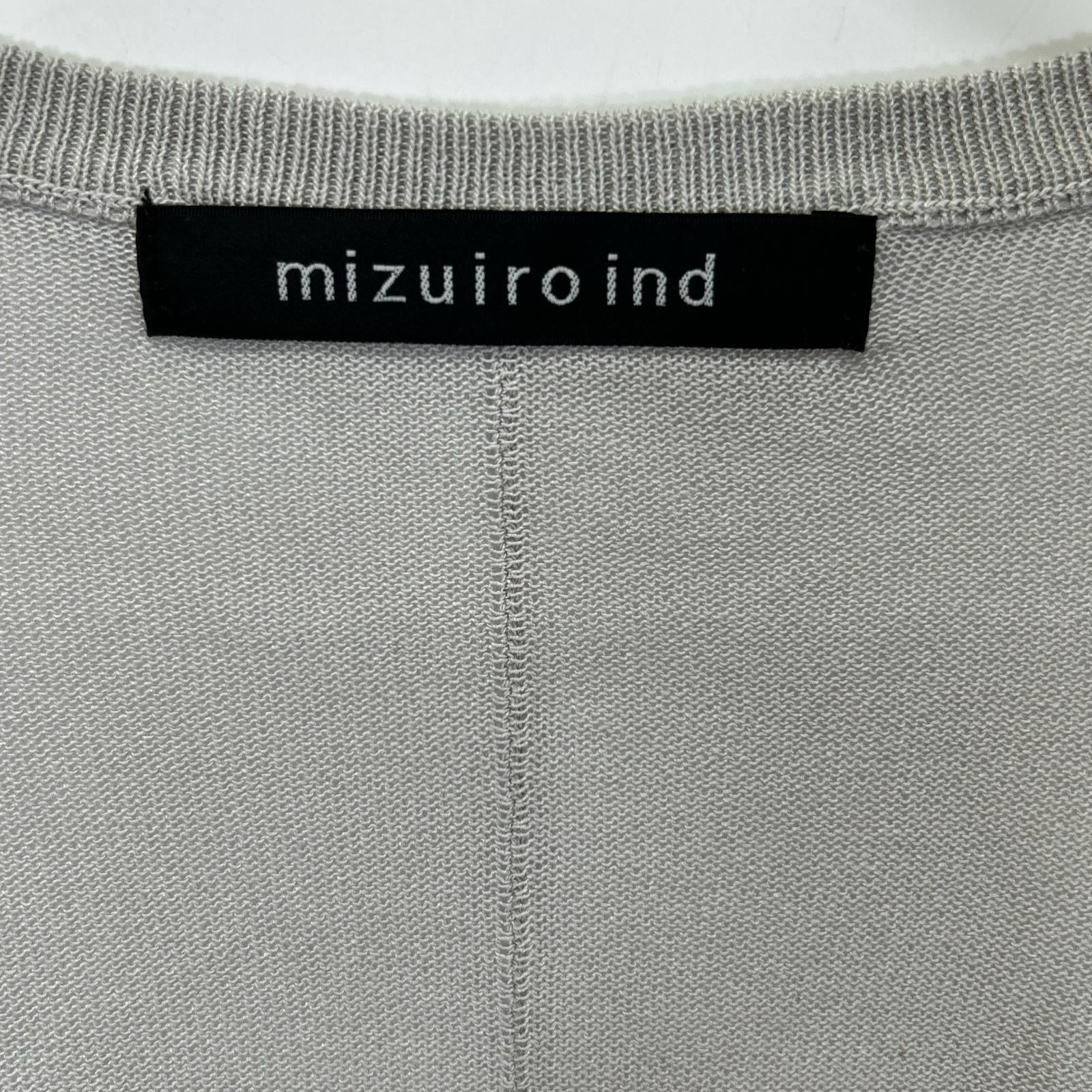 mizuiro ind ミズイロ インド 2-220041 ライトグレー ハイゲージワイドカーディガン トップス