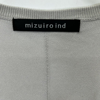 mizuiro ind ミズイロ インド 2-220041 ライトグレー ハイゲージワイドカーディガン トップス