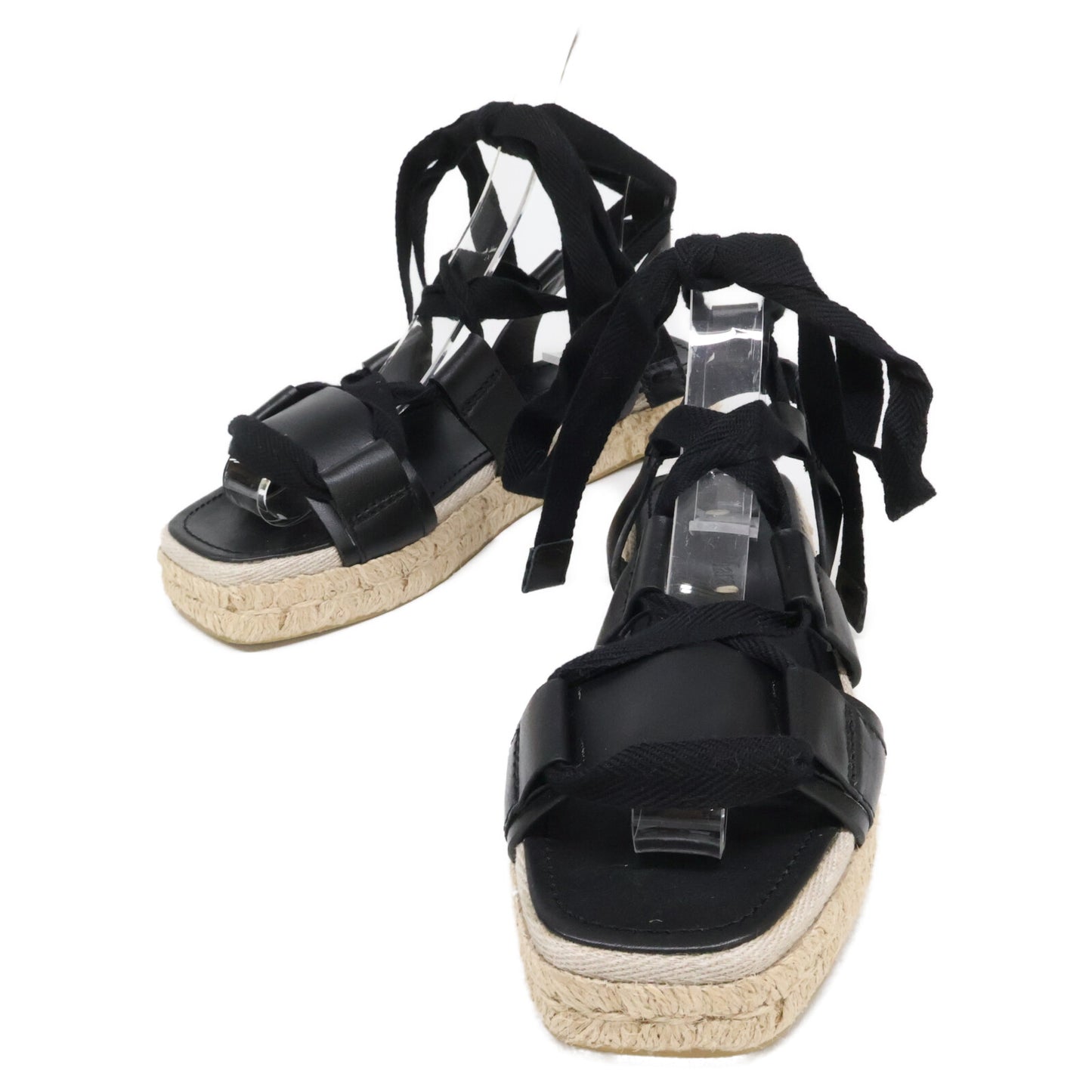 Max Mara マックスマーラ 【美品】Elide2 レザー アンクルストラップ エスパドリーユ サンダル シューズ