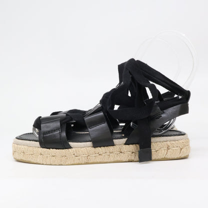 Max Mara マックスマーラ 【美品】Elide2 レザー アンクルストラップ エスパドリーユ サンダル シューズ