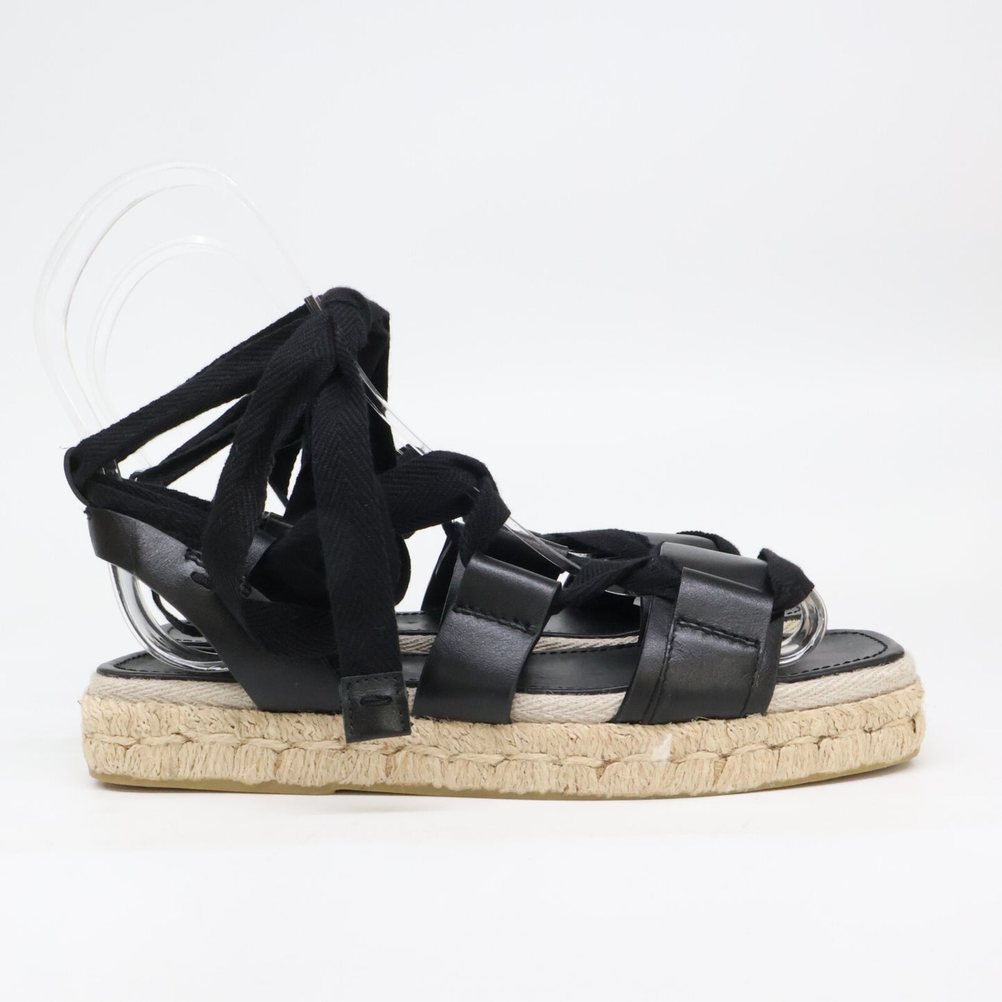 Max Mara マックスマーラ 【美品】Elide2 レザー アンクルストラップ エスパドリーユ サンダル シューズ