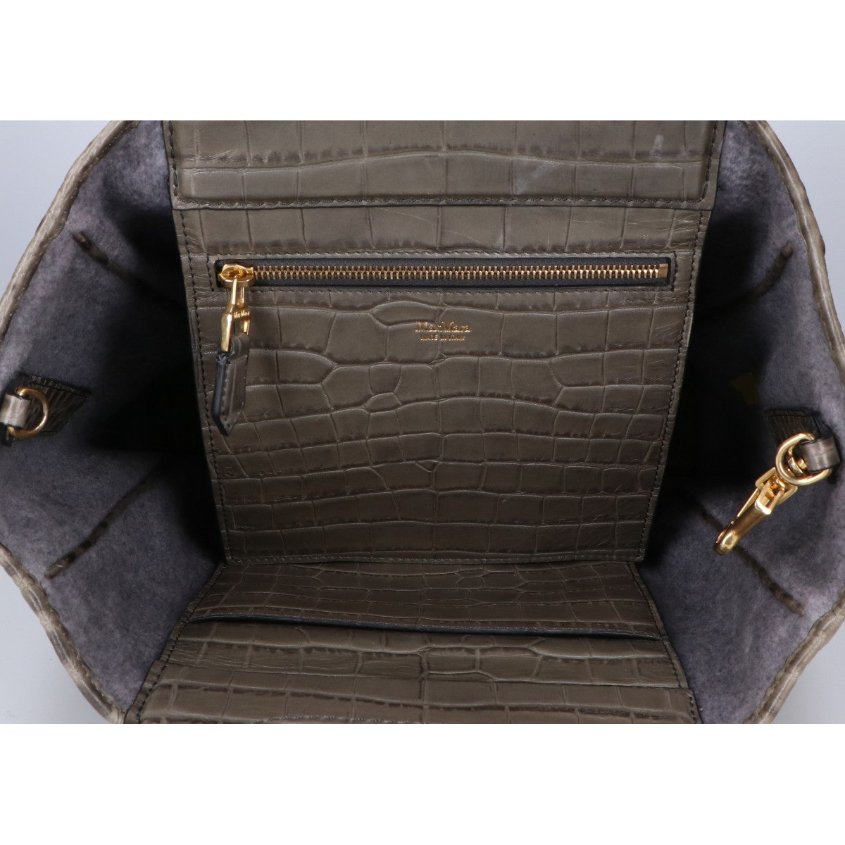 Max Mara マックスマーラ 14-51-63593 型押しレザー 2WAY トートバッグ