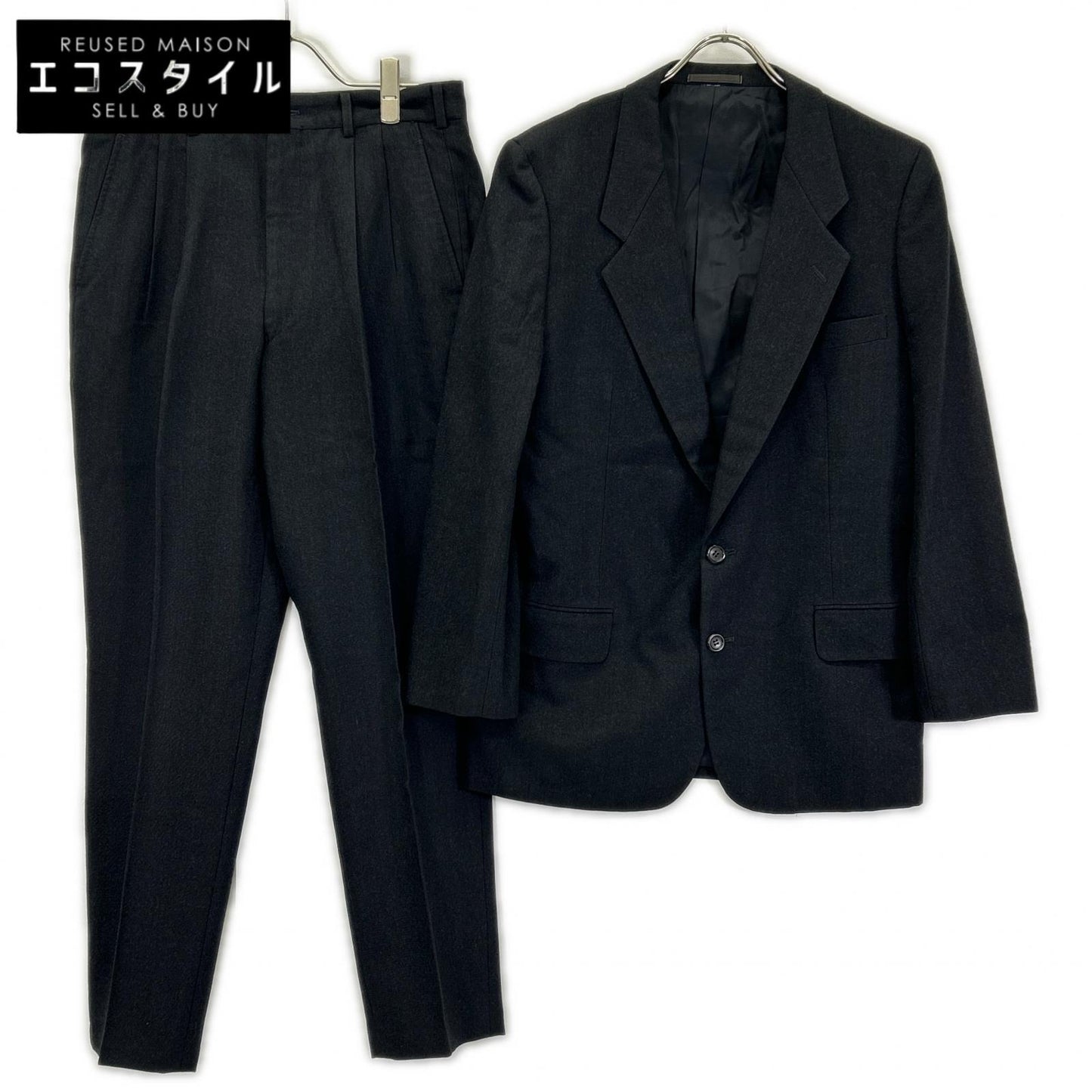 COMMEdesGARCONS HOMME コムデギャルソンオム 田中オム　HS-05021M 03AW ブラック ウール シングル 2Pパンツ スーツ スーツ セットアップ