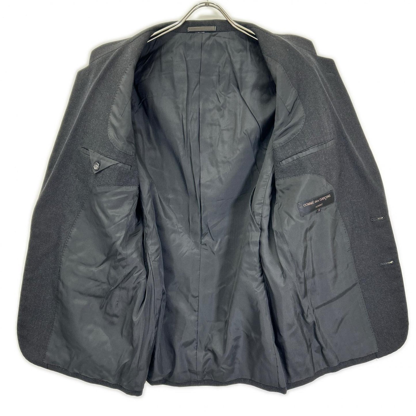 COMMEdesGARCONS HOMME コムデギャルソンオム 田中オム　HS-05021M 03AW ブラック ウール シングル 2Pパンツ スーツ スーツ セットアップ