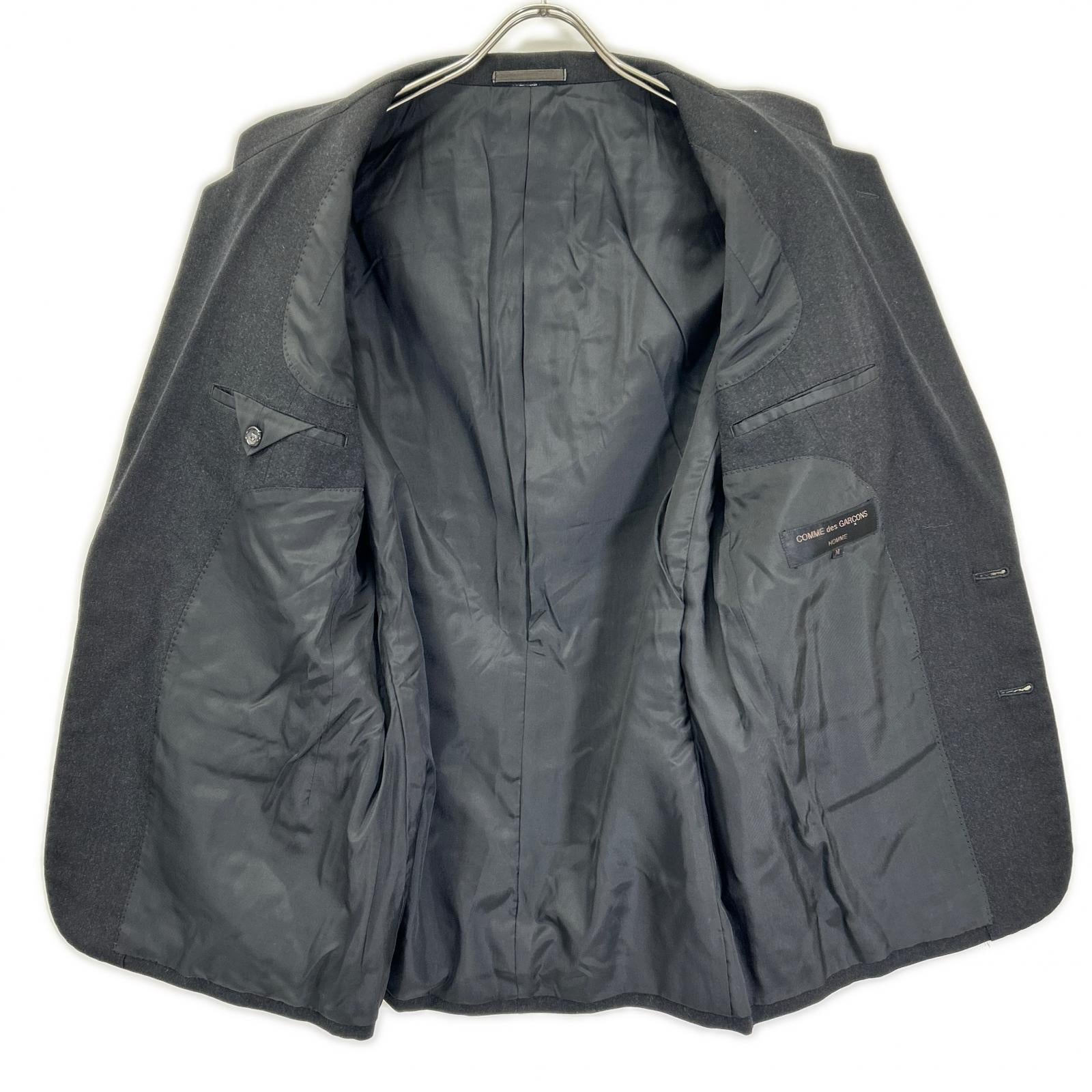 COMMEdesGARCONS HOMME コムデギャルソンオム 田中オム　HS-05021M 03AW ブラック ウール シングル 2Pパンツ スーツ スーツ セットアップ
