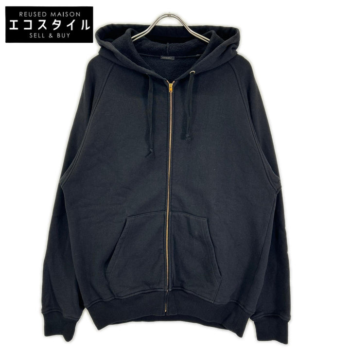 COMOLI コモリ 26SS D01-05001 ブラック コットン裏毛 ジップパーカ トップス