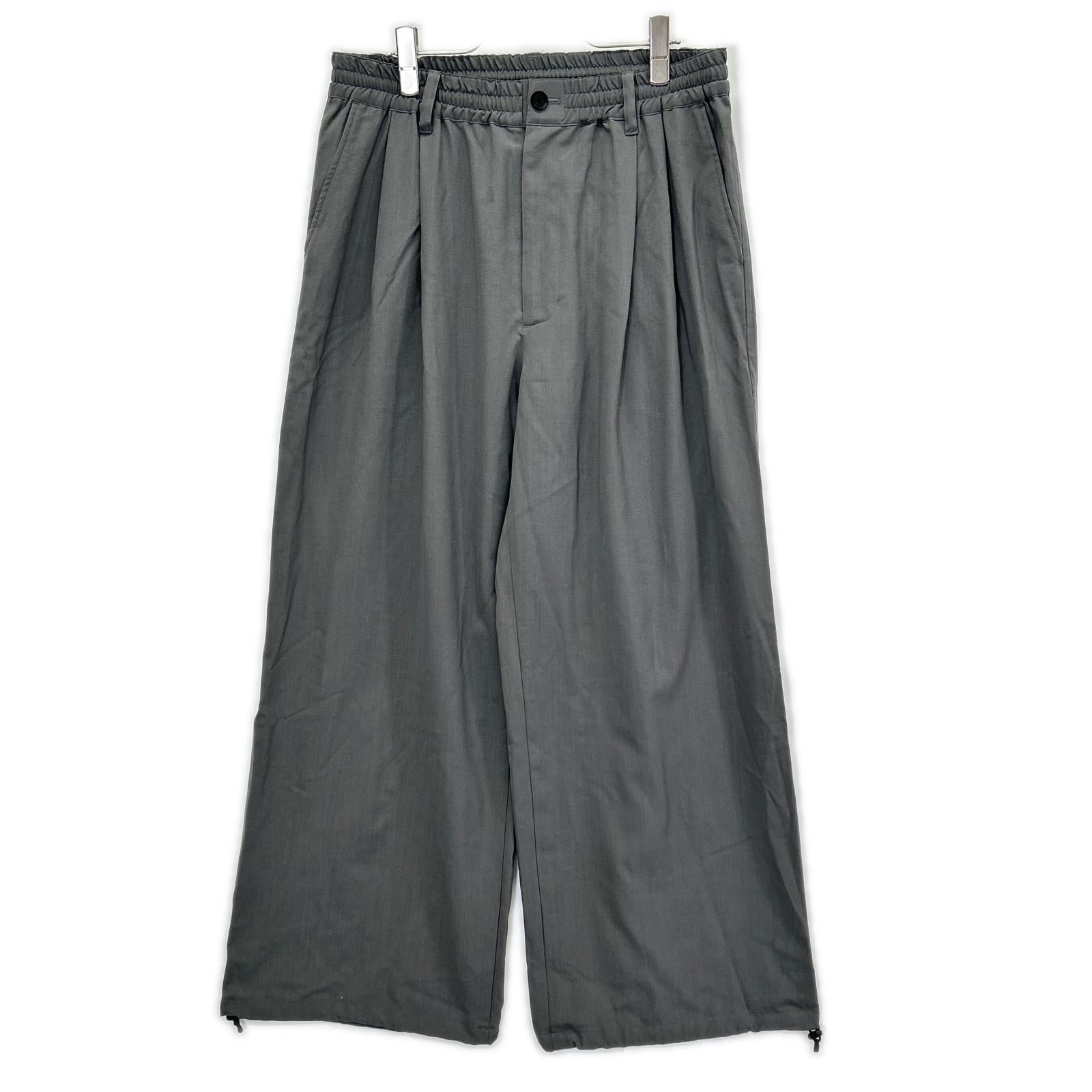 YOAK ヨーク YK26SS01173P グレー Wool Washer Tropical 2pleated Easy Trousers ボトムス
