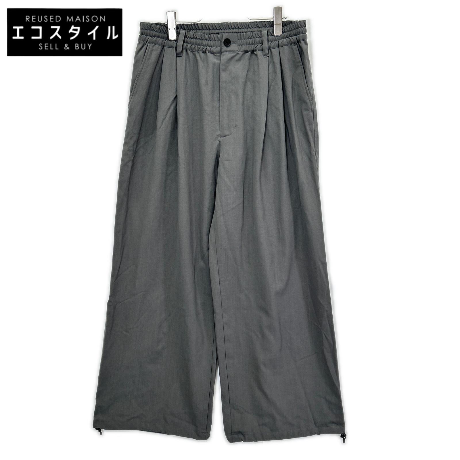 YOAK ヨーク YK26SS01173P グレー Wool Washer Tropical 2pleated Easy Trousers ボトムス