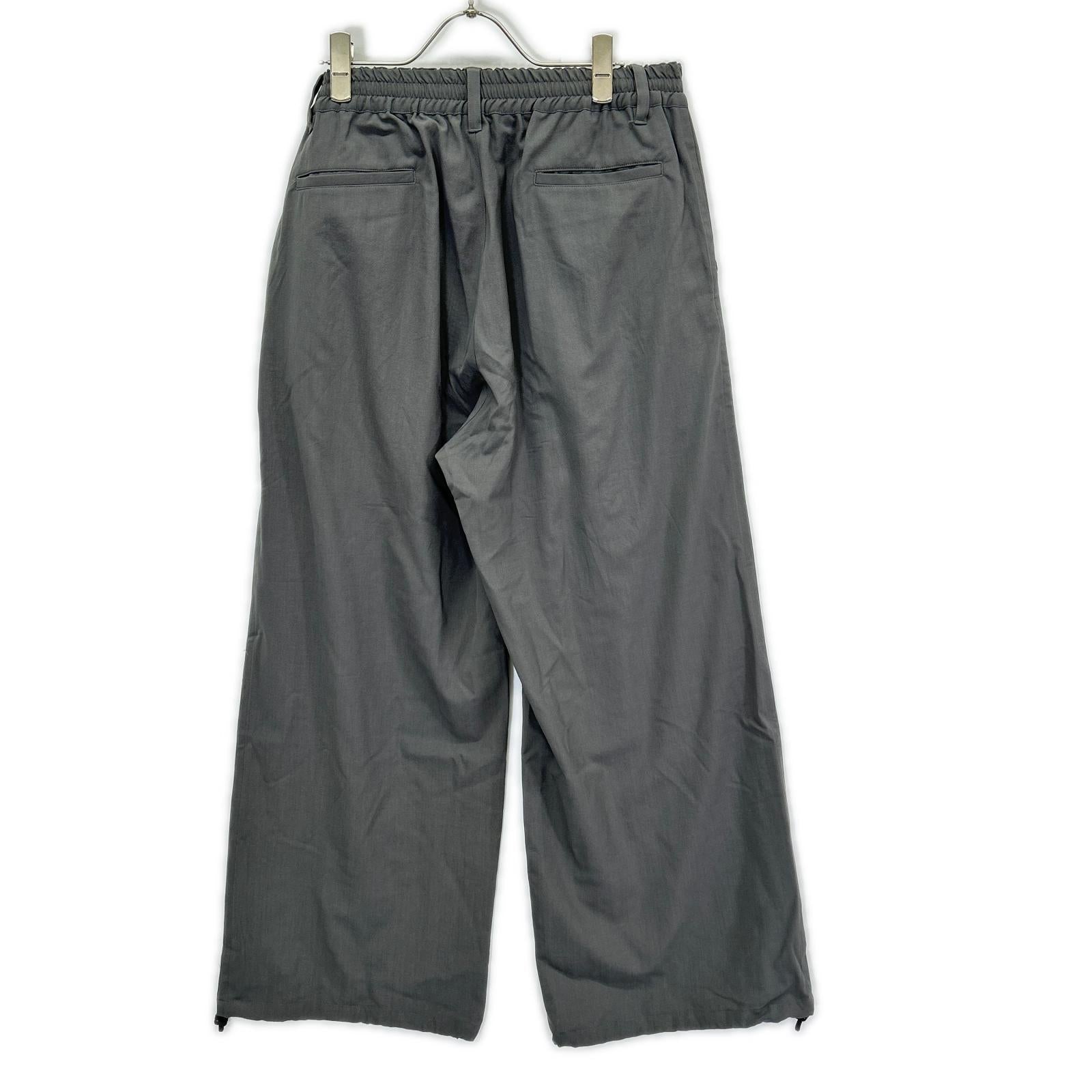 YOAK ヨーク YK26SS01173P グレー Wool Washer Tropical 2pleated Easy Trousers ボトムス