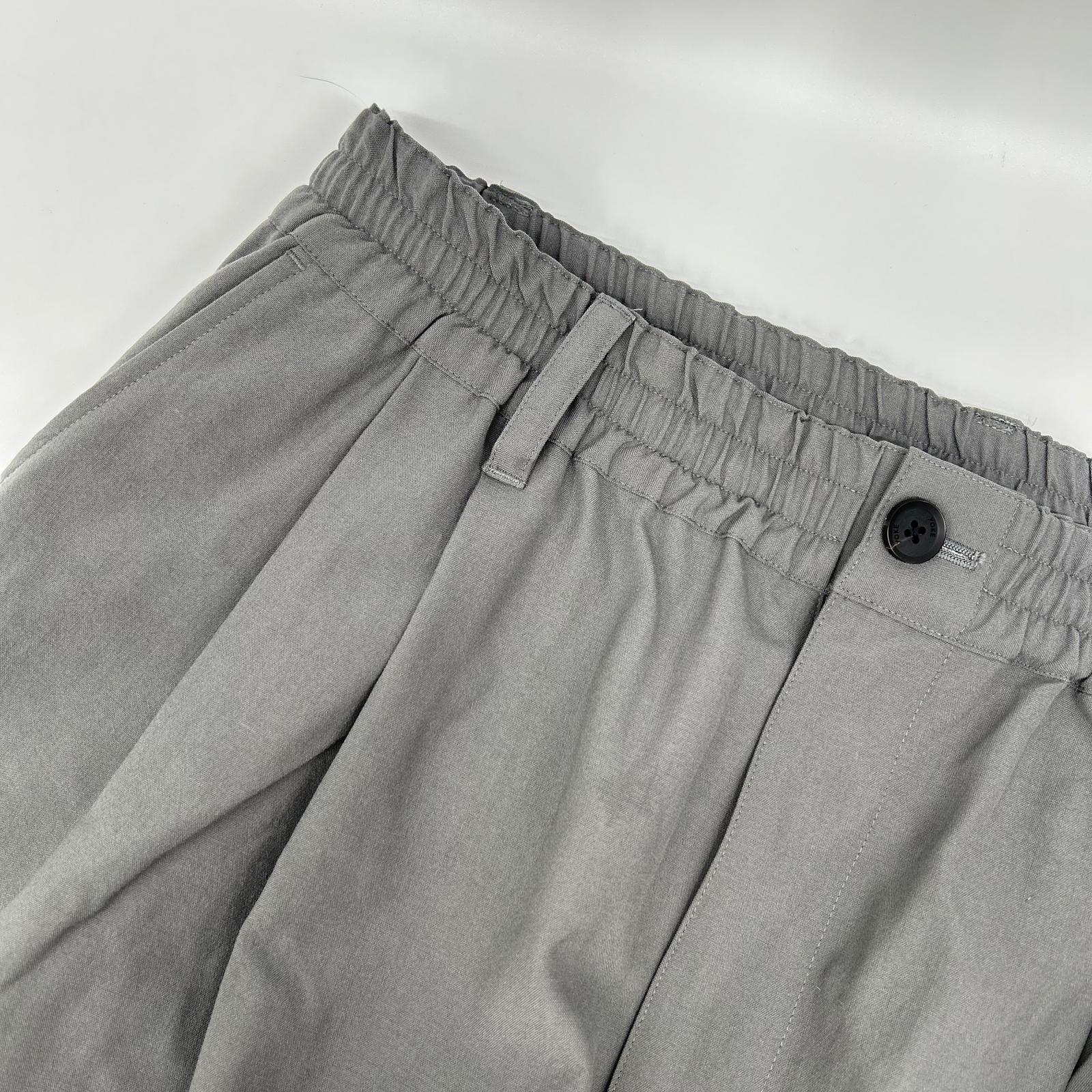 YOAK ヨーク YK26SS01173P グレー Wool Washer Tropical 2pleated Easy Trousers ボトムス