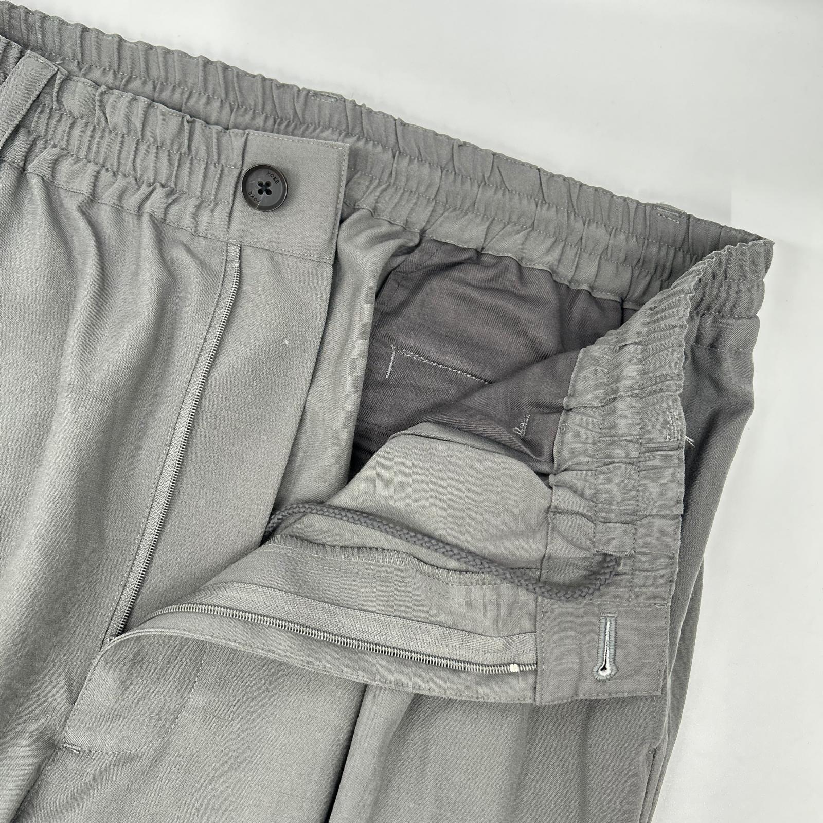 YOAK ヨーク YK26SS01173P グレー Wool Washer Tropical 2pleated Easy Trousers ボトムス