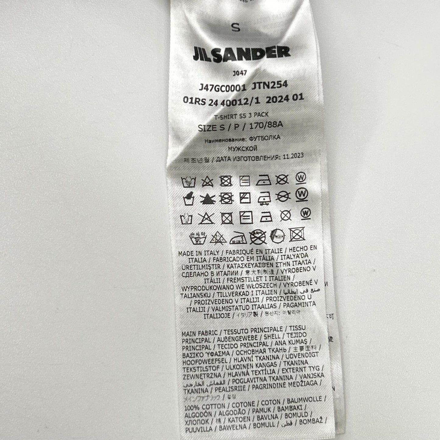 JIL SANDER+ ジルサンダープラス 【国内正規/24年製】J47GC0001 半袖Tシャツ トップス