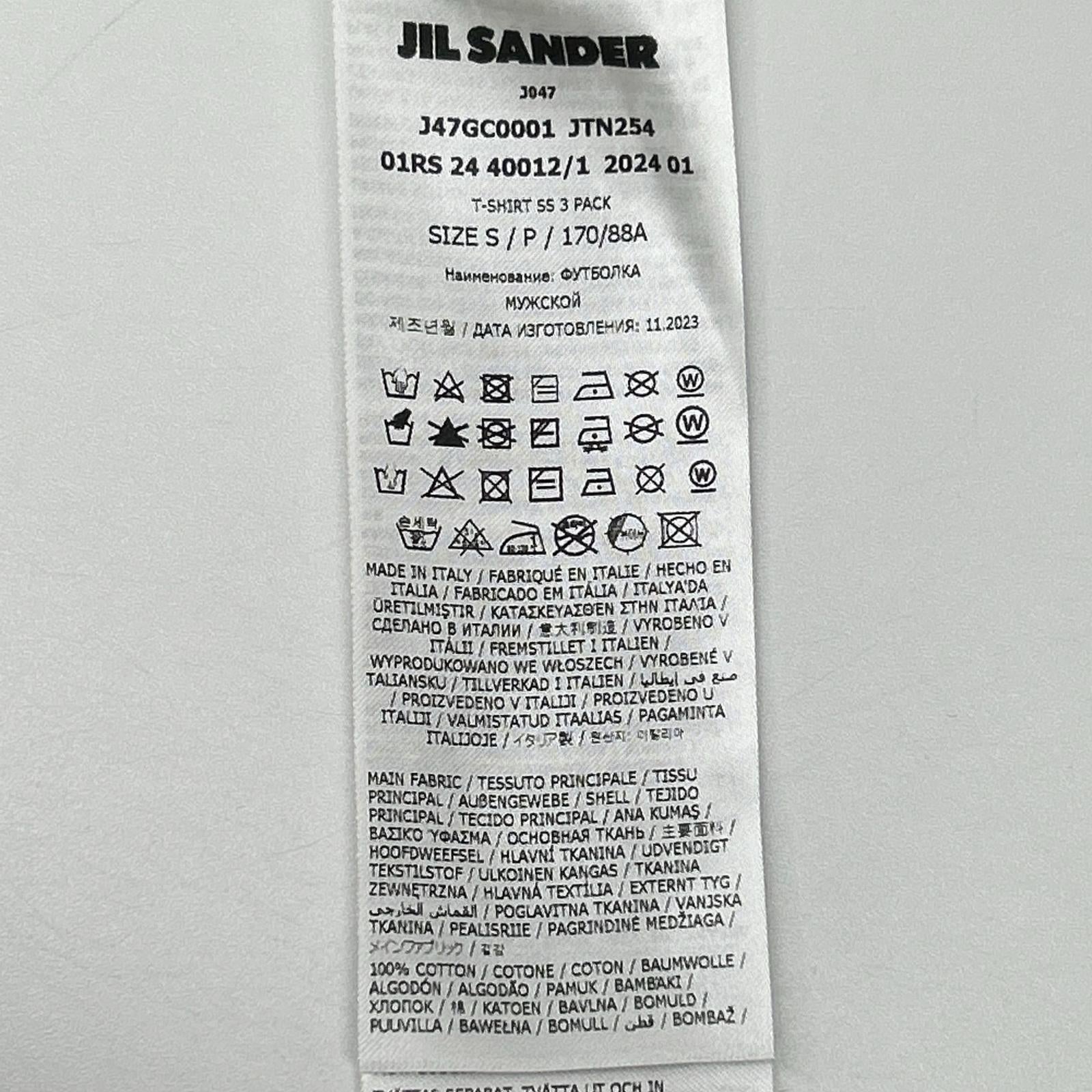 JIL SANDER+ ジルサンダープラス 【美品/国内正規/24年製】J47GC0001 クルーネック 半袖Tシャツ トップス