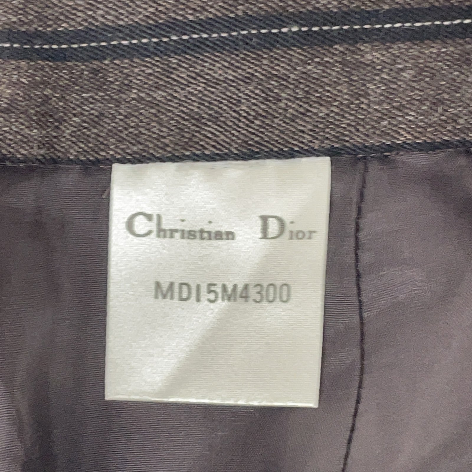 Christian Dior クリスチャンディオール MD15M4300 ブラウン ストライプ ヴィンテージ 変形カラーテーラードジャケット タイトスカート スカート