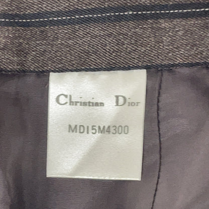 Christian Dior クリスチャンディオール MD15M4300 ブラウン ストライプ ヴィンテージ 変形カラーテーラードジャケット タイトスカート スカート