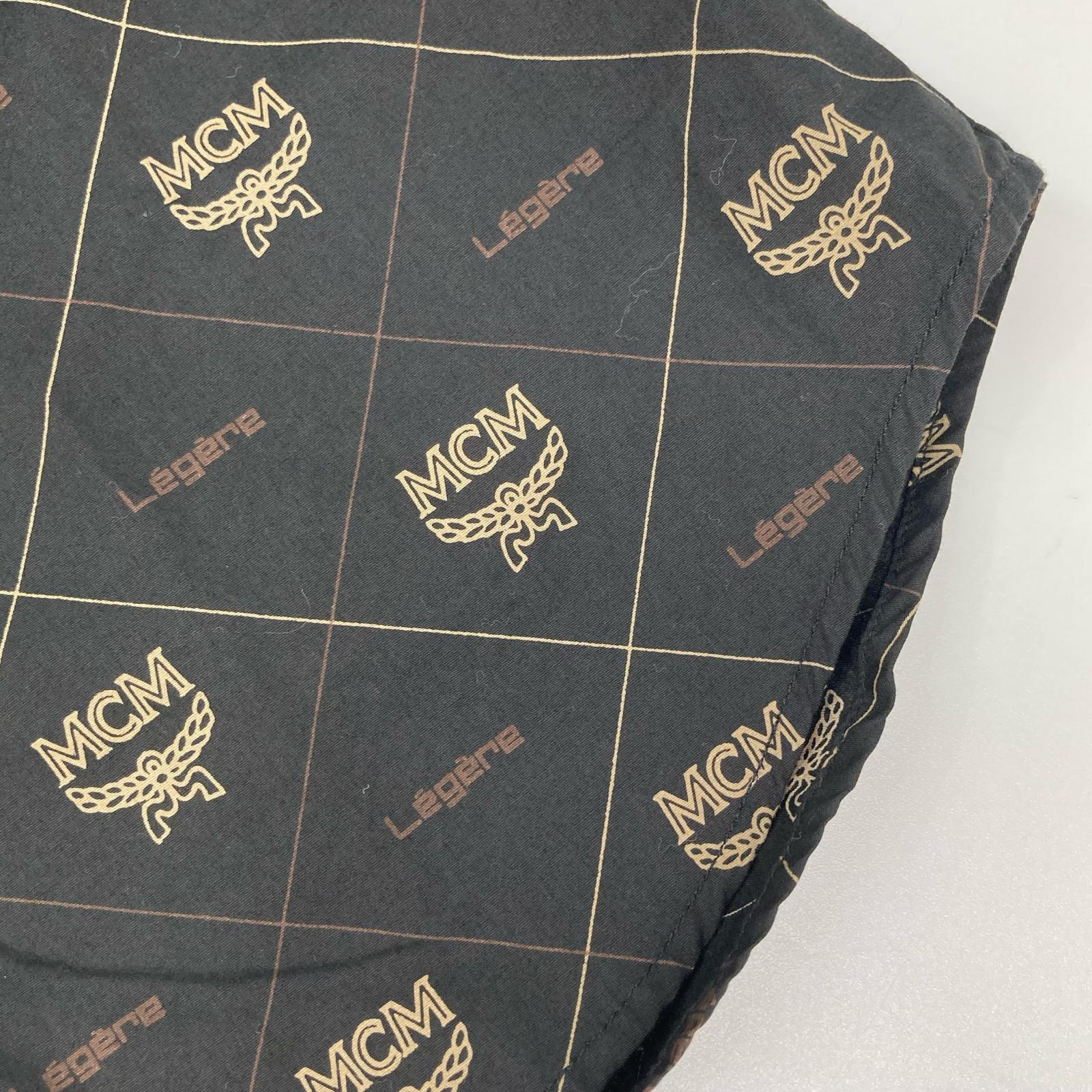 MCM MCM 1-7757 Black monogram Visetos-pattern cotton dress shirt top