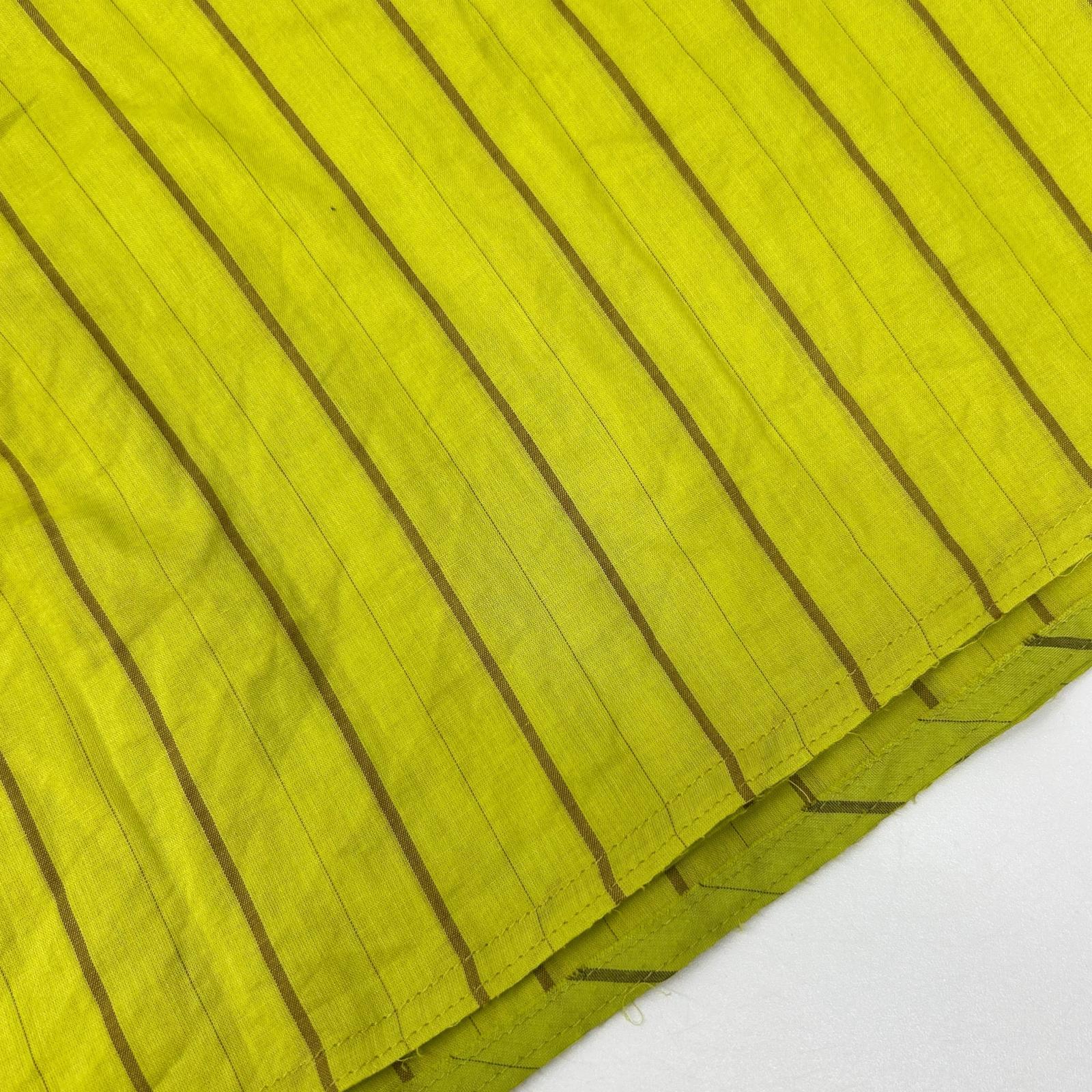 ISSEY MIYAKE FETE イッセイミヤケフェット IF62FG219 グリーン コットン プリーツ切り替えスカート スカート