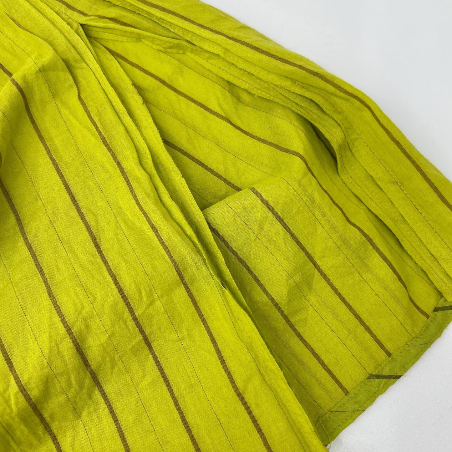 ISSEY MIYAKE FETE イッセイミヤケフェット IF62FG219 グリーン コットン プリーツ切り替えスカート スカート