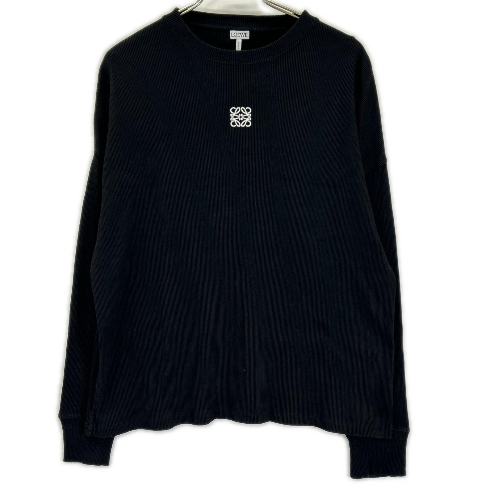 LOEWE ロエベ H526Y22XAY ブラック オーバーサイズフィット ロングスリーブ Tシャツ トップス