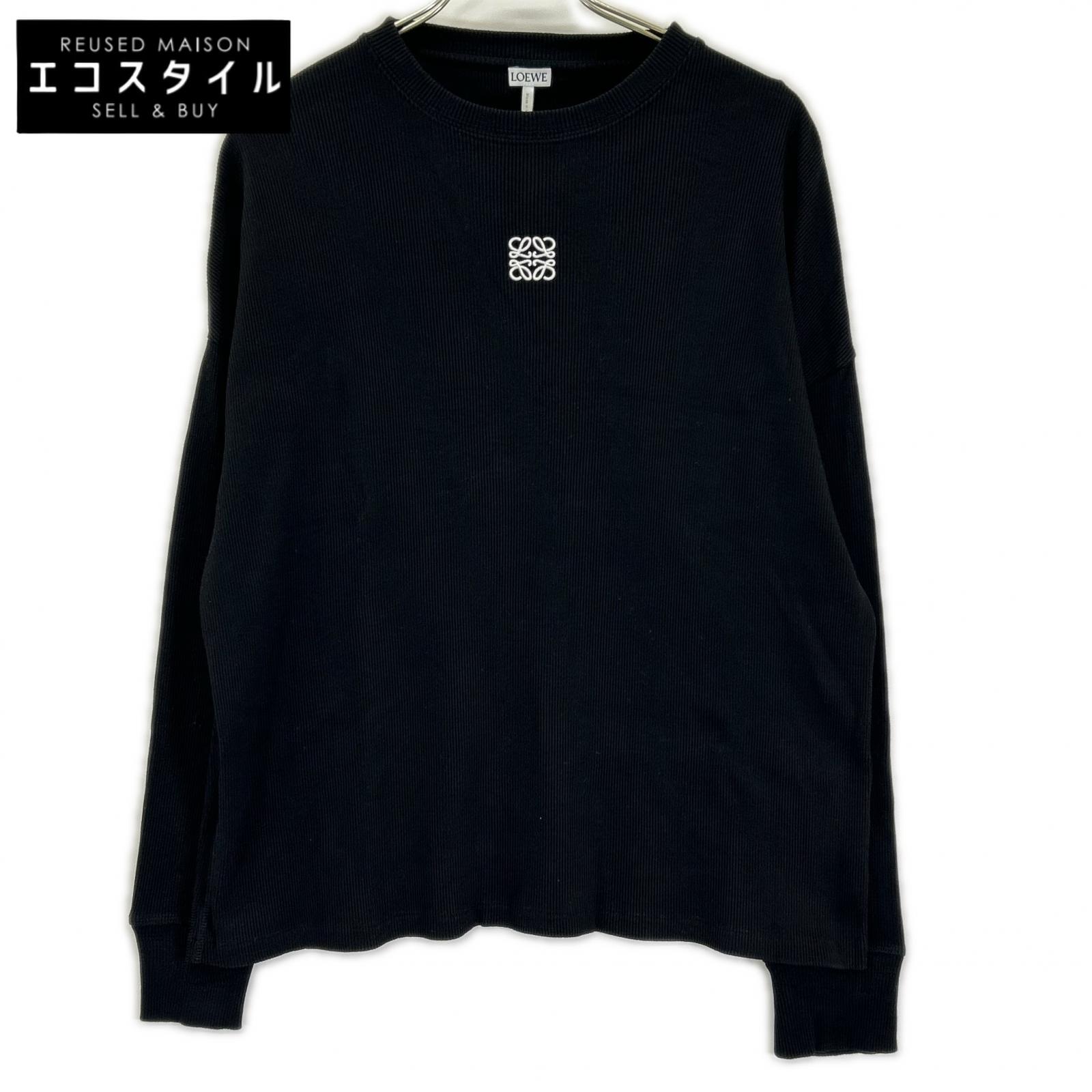 LOEWE ロエベ H526Y22XAY ブラック オーバーサイズフィット ロングスリーブ Tシャツ トップス