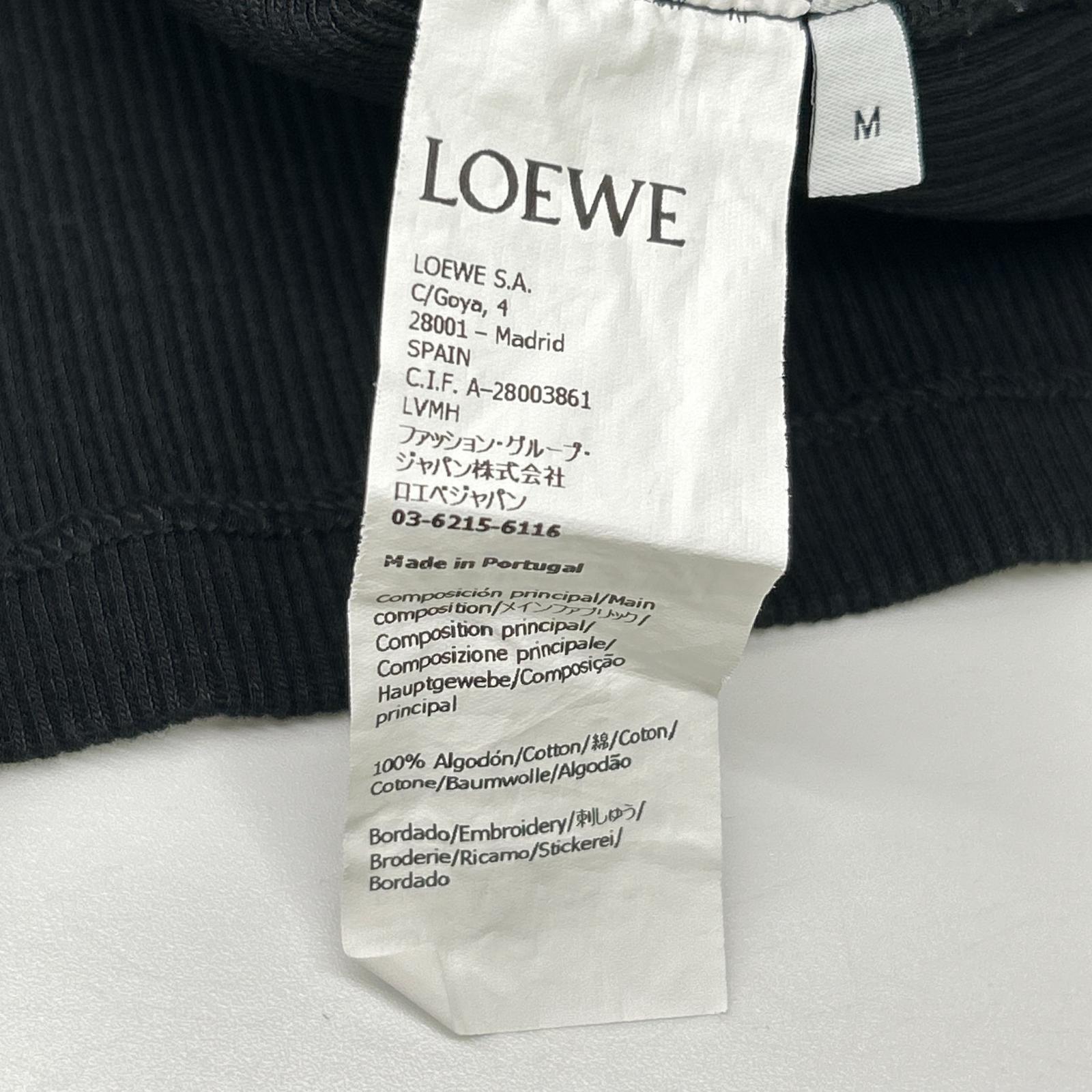 LOEWE ロエベ H526Y22XAY ブラック オーバーサイズフィット ロングスリーブ Tシャツ トップス